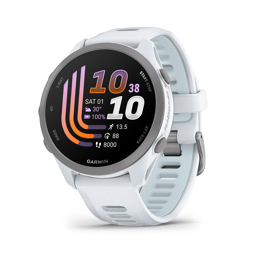 Garmin Forerunner 170 Music Watch Watch Color: Whitestone Wristband: Whitestone/Cloud Blue - Silicone