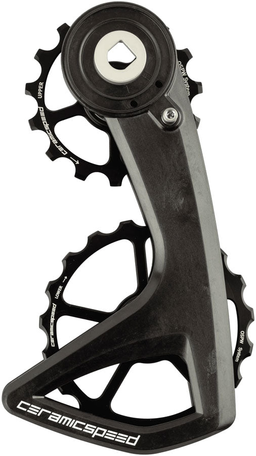 CeramicSpeed OSPW RS Pulley Wheel System SRAM Red D1/E1 Force D1 AXS - Aluminum Pulley 5 Spoke Carbon Cage BLK v2