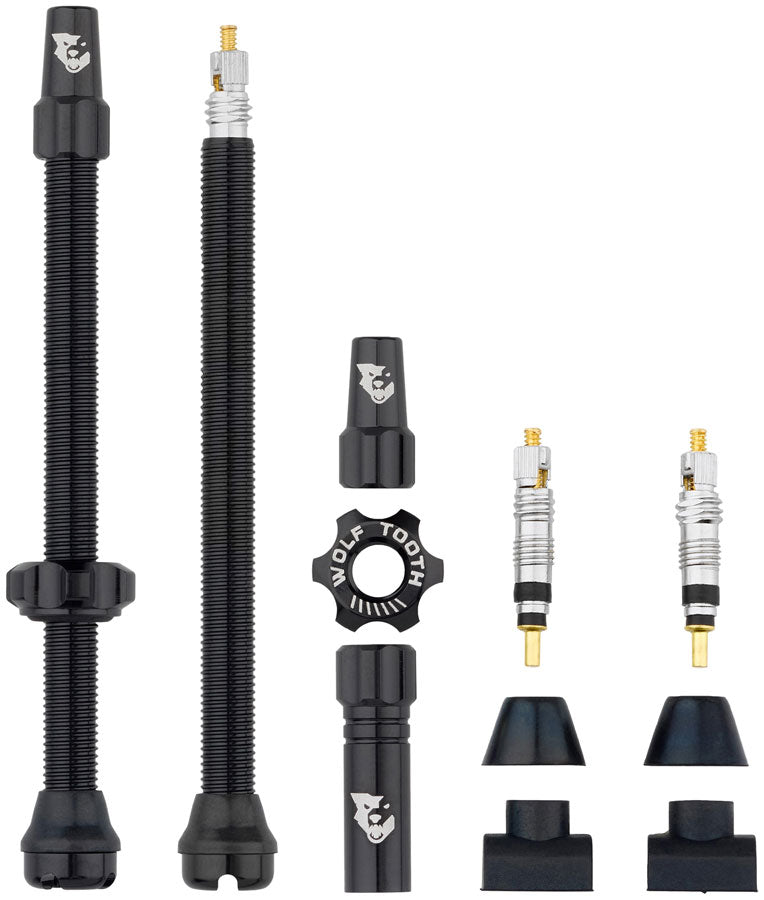 Wolf Tooth Tubeless Valve Stem Kit - 80mm Black