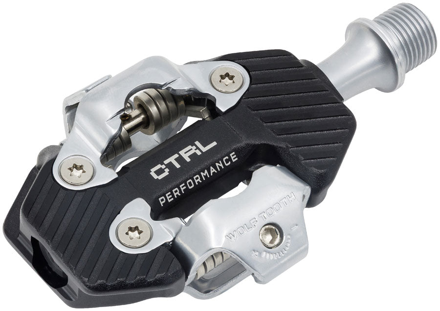 Wolf Tooth CTRL Trail Performance Clipless Pedals - Dual Sided Clipless Alloy 9/16" BLK Pair Shimano SPD