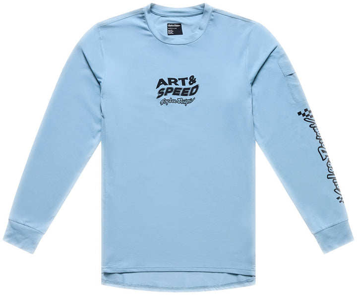 Ruckus Ride LS Tee Waves Dawn Blue - MD