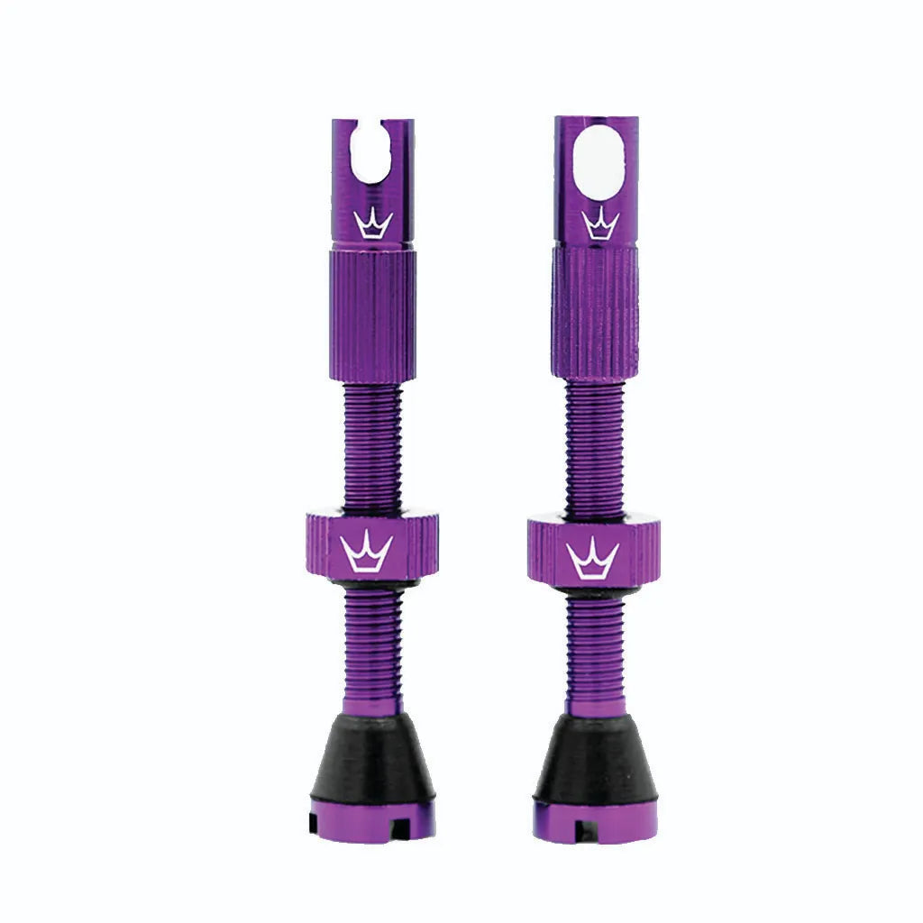Peaty's Alloy Presta Tubeless Valve Stem Violet 42mm Pair