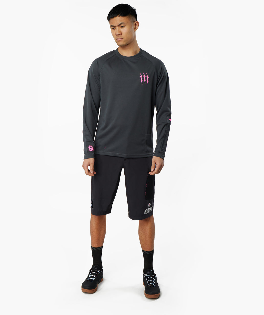Long Sleeve Mountain Bike Jersey - Grey - XXL