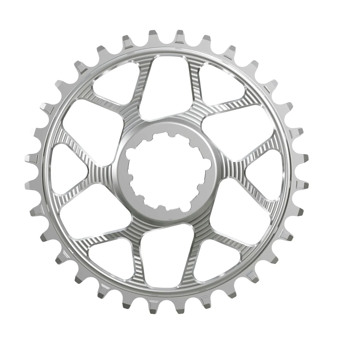 Works Components Round Chainring SRAM 3-Bolt40T 6mm Offset Silver
