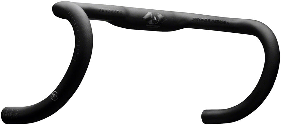Profile Design DRV/AEROa Drop Handlebar - 40cm 122mm Drop 70mm Reach 31.8mm BLK