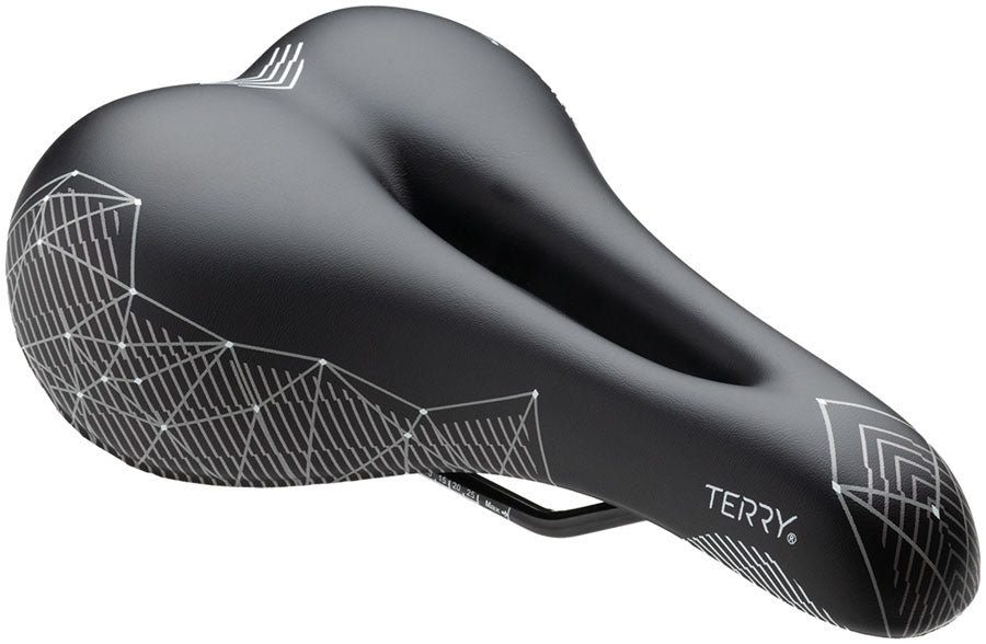 Terry Cite Y Gel Saddle - Steel Prism White