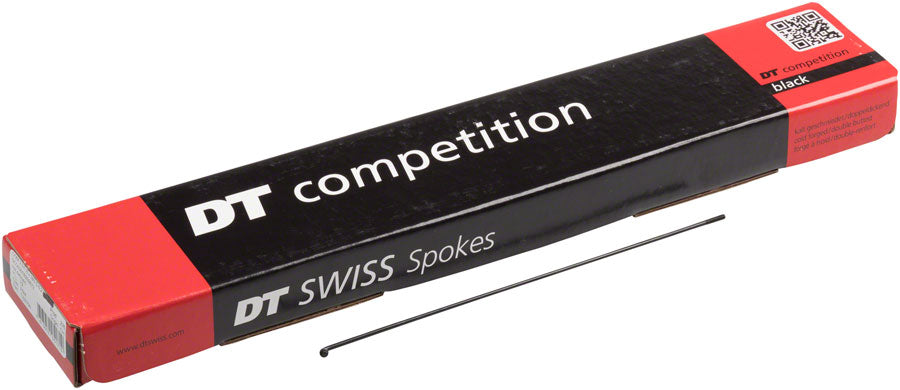 DT Swiss Competition Spokes - 2.0/1.8/2.0mm 318mm Black  J-bend Box of 100