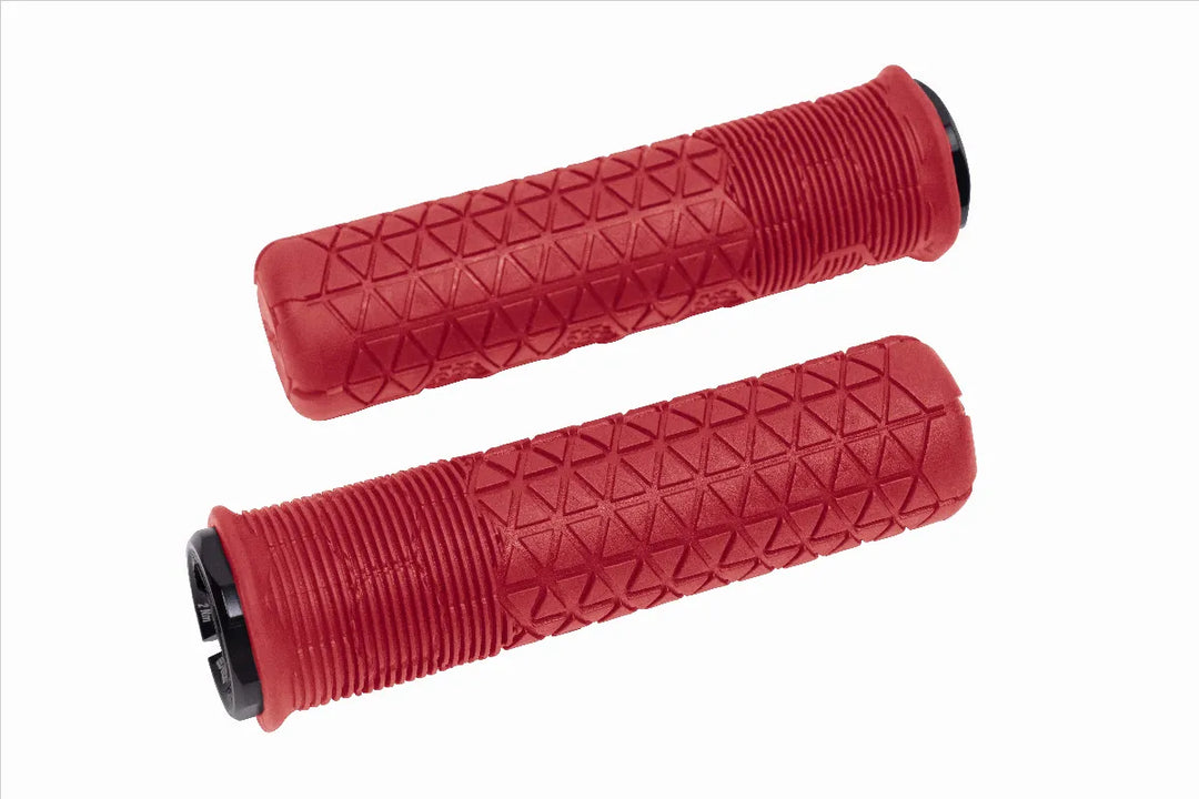 Fractal Lock-On Trail Grip - 31.5mm / Dark Red