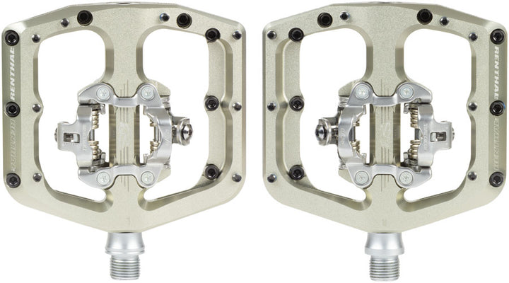 Renthal Revo-DHC Pedals - Dual Sided Clipless Platform Alloy 9/16" AluGold Shimano SPD