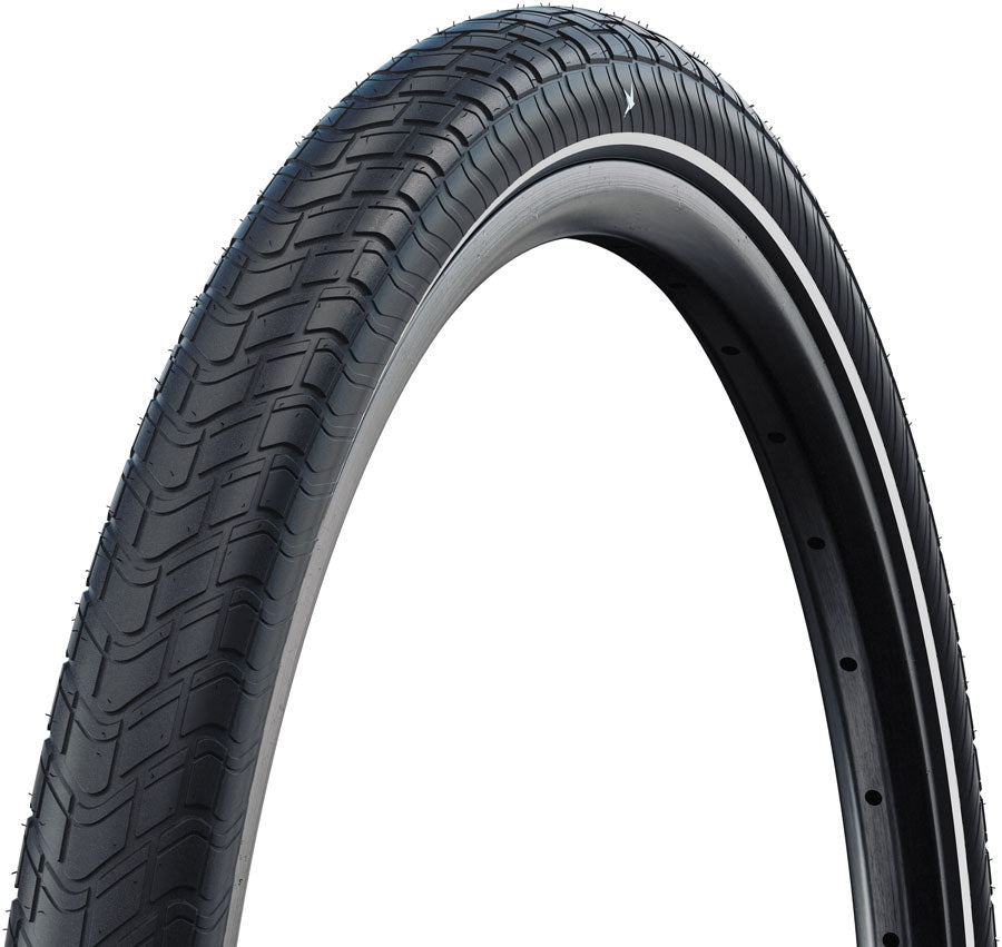 Schwalbe Motion Big Apple Tire - 650b x 60 / 27.5 x 2.35 Clincher Wire BLK/Reflex Standard RaceGuard Addix Green E-25