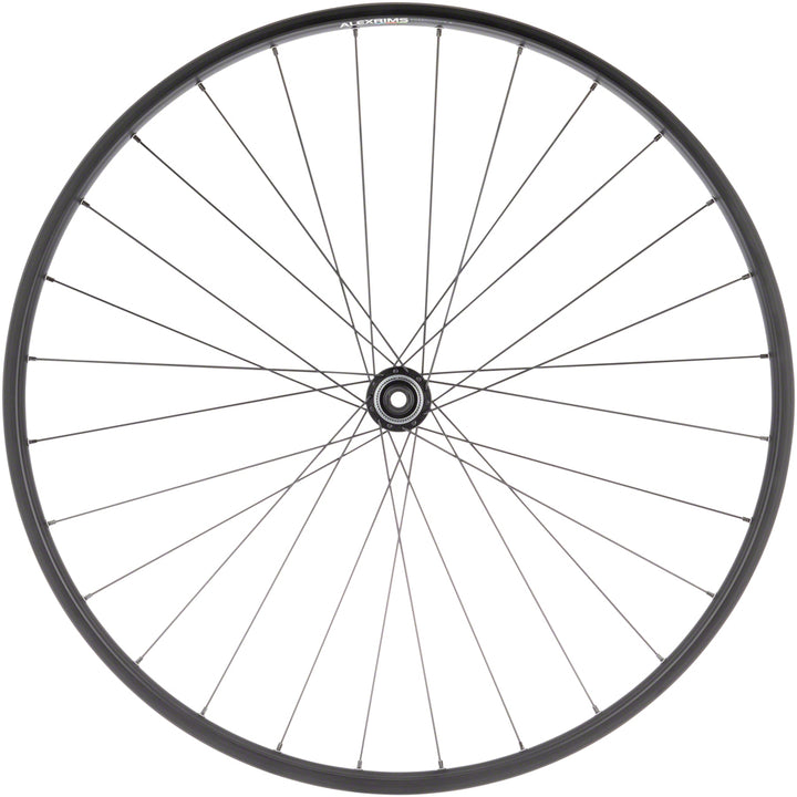 Quality Wheels Value Double Wall Series Disc Front Wheel - 700 12 x 100mm Center-Lock BLK 28H
