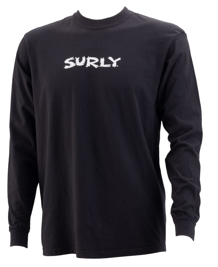 Surly Scratchy Logo Long Sleeve T-Shirt - Unisex Black Large