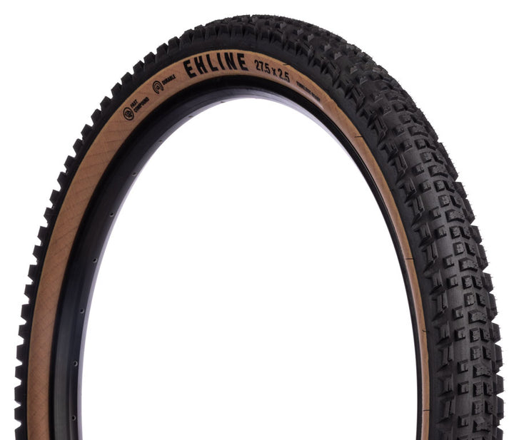 Teravail Ehline Tire - 27.5 x 2.5 Tubeless Folding Tan Durable Fast Compound