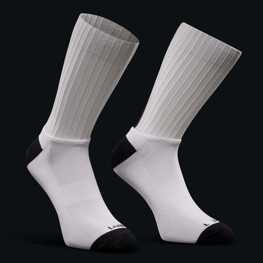 Pi PRO/BLACK Woven Aero Socks - WHITE / S