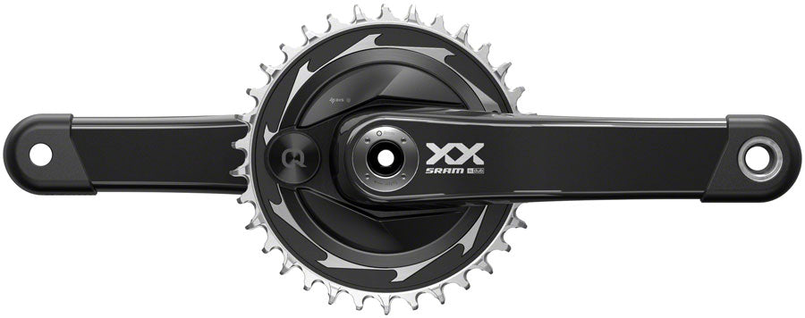 SRAM XX SL Eagle T-Type AXS Power Meter Crankset - 175mm 12-Speed 34t Chainring DM Thread Mount DUB Spindle Interface BLK