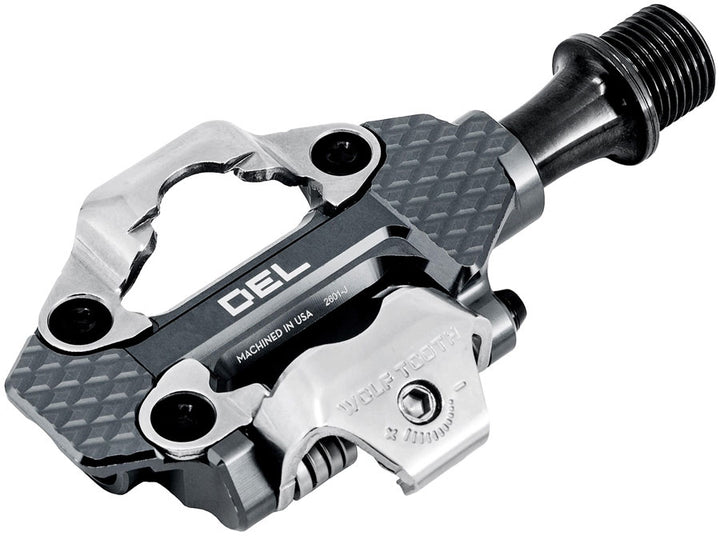 Wolf Tooth MK0 DEL Gravel Race Clipless Pedals - Single Sided Clipless Alloy 9/16" Shadow Gray Pair Shimano SPD