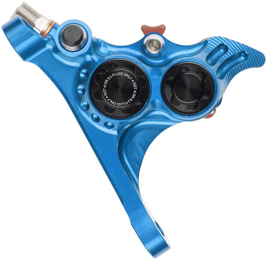 Hope RX4+ SL Disc Brake Caliper - Front Flat Mount Direct +20mm DOT Type Blue