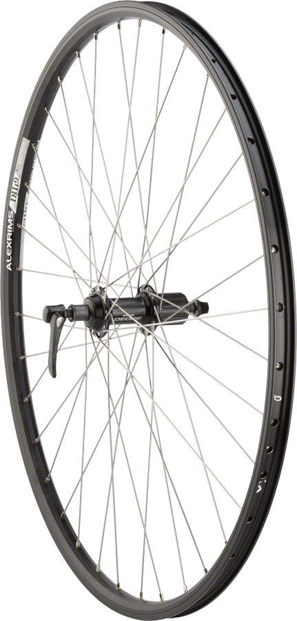 Quality Wheels Shimano/DH19 Rear Wheel - 700 QR x 135mm Rim Brake HG 10 BLK Clincher 36H