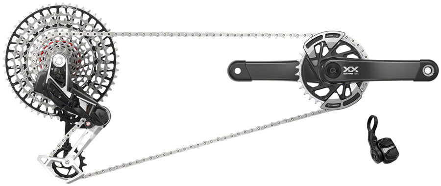 SRAM XX T-Type Eagle Transmission Power Meter Group - 165mm 32t Chainring AXS POD Controller 10-52t Cassette Rear Derailleur Chain D2