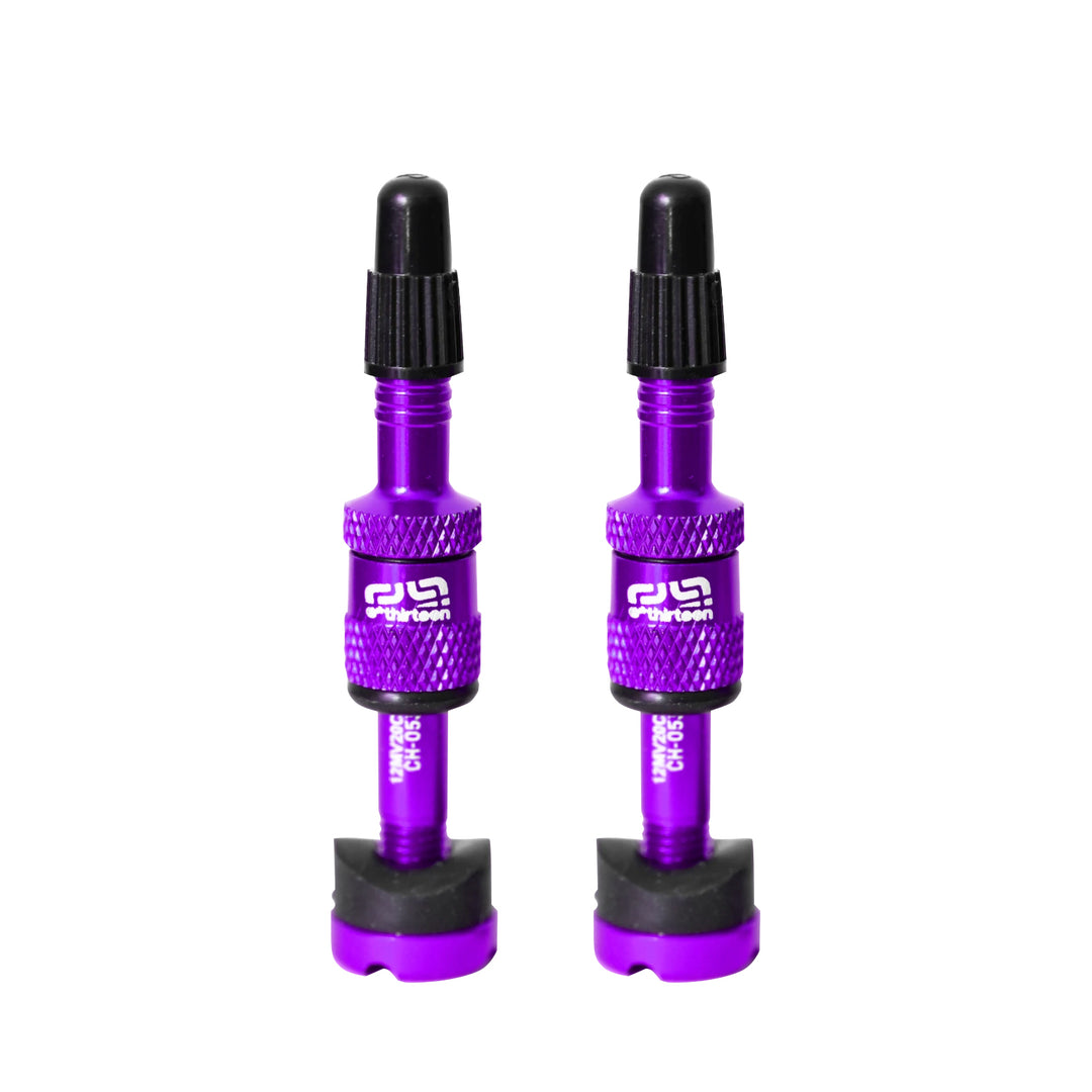 E*thirteen Quick Fill Tire Valves(23-30mm Rim) Pair - Egg  