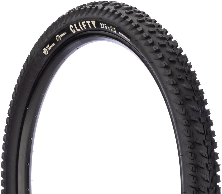 Teravail Clifty Tire - 27.5 x 2.5 Tubeless Folding BLK Durable Grip Compound