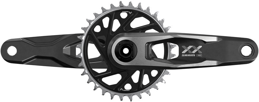 SRAM XX Downhill T-Type Crankset - 150mm 7-Speed 34t 3mm Offset Chainring Direct Mount 55mm Chainline DUB Wide Spindle BLK