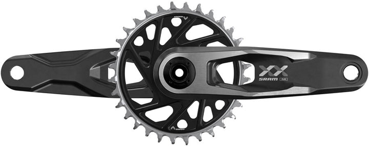 SRAM XX Downhill T-Type Crankset - 150mm 7-Speed 34t 3mm Offset Chainring Direct Mount 55mm Chainline DUB Wide Spindle BLK