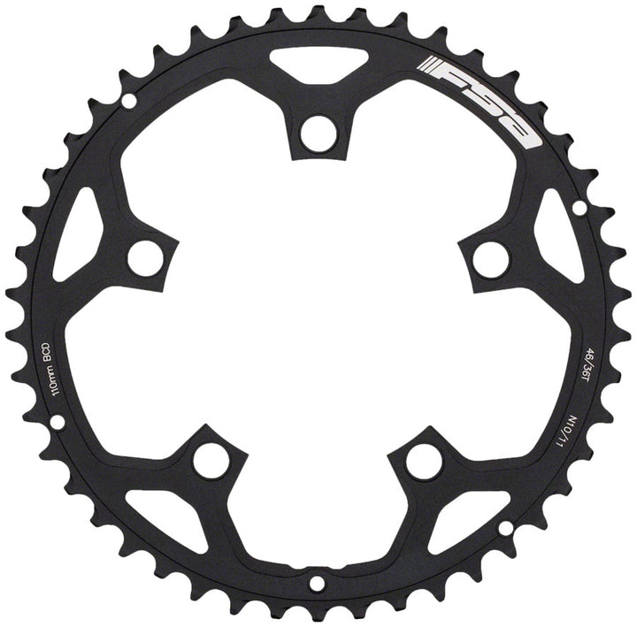 Full Speed Ahead Tempo Pro Road Chainring - 46t 5-Bolt 110mm BCD Aluminum BLK