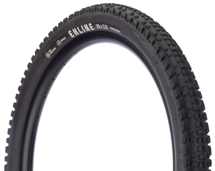 Teravail Ehline Tire - 29 x 2.5 Tubeless Folding Black Durable Fast Compound