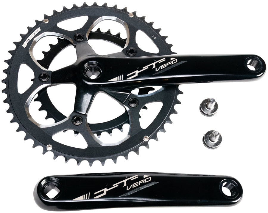 Full Speed Ahead Vero Compact Crankset - 175mm 9-Speed 50/34t 5-Bolt 110 BCD Square Taper JIS Spindle Interface BLK
