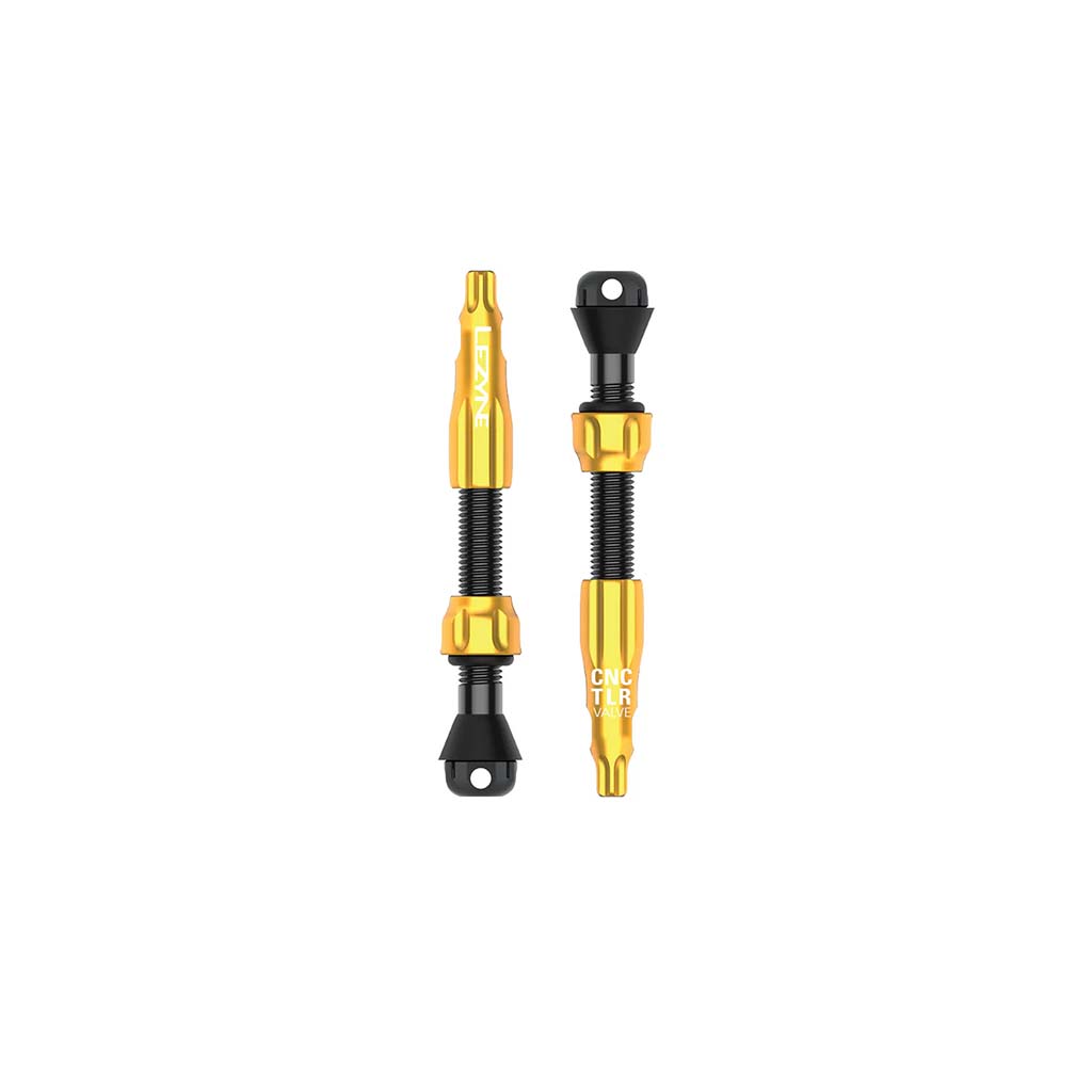 Lezyne CNC TLR Tubeless Valve Pro 44mm Gold Pair
