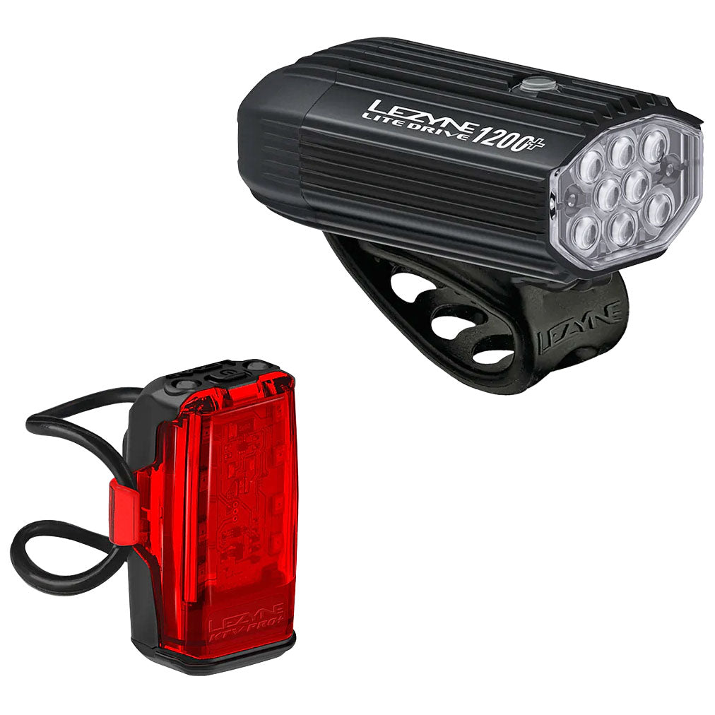 Lezyne Lite Drive 1200+ and  KTV Drive Pro+ Light Pair