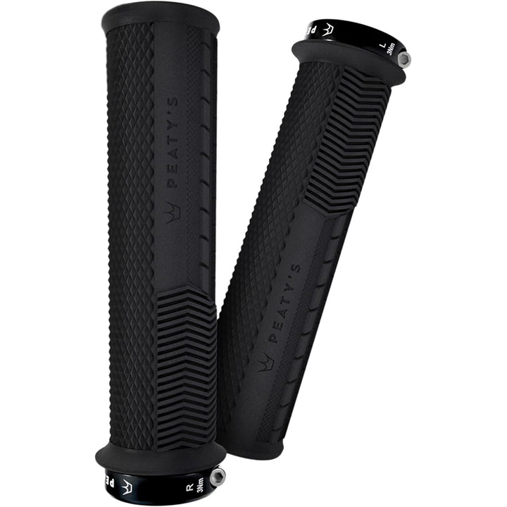 Peaty's Race Control Knurl Thick Lock-On Grips Pair Black