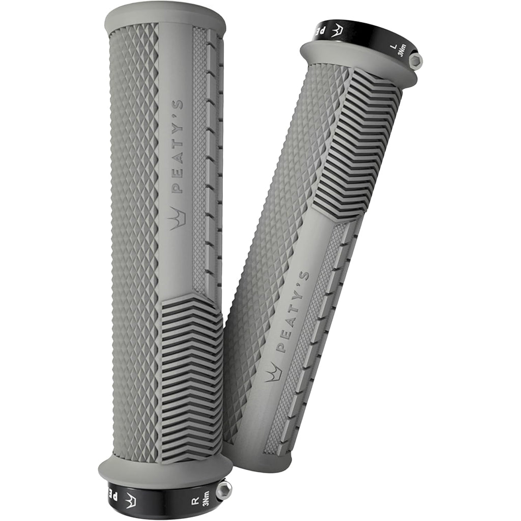 Peaty's Race Control Knurl Thick Lock-On Grips Pair Slate