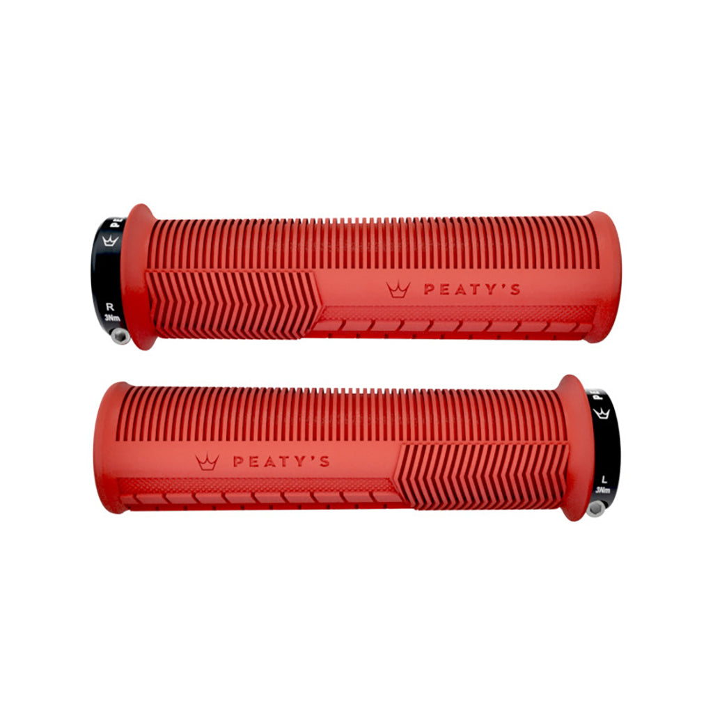 Peaty's Mushroom Thick Lock-On Grips Pair Red
